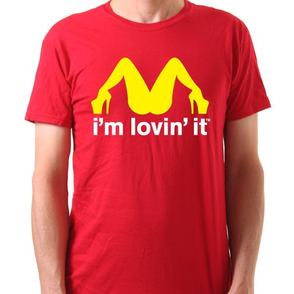 Medisch wangedrag pin Deens I'm lovin' it Fun T-shirt - maat M - Fun T-shirts bestellen - SumioShop